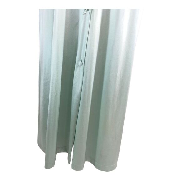 Montgomery Ward Semi Sheer Satin Robe Embroidered Trim Button Small Vintage - Picture 7 of 11